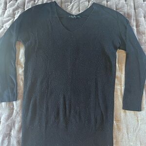 White House Black Market Black Ribbed Top